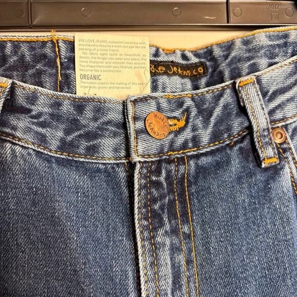 NWT Nudie Jeans Women's Clean Eileen Gentle Blues Wide Leg Size 32 x 28 - Picture 8 of 11